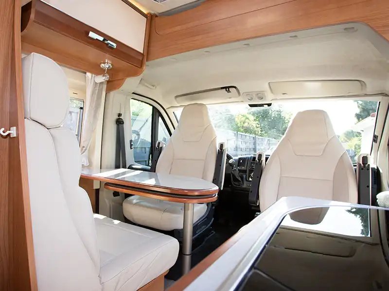 Interior caravan cleaning - living and galley areas