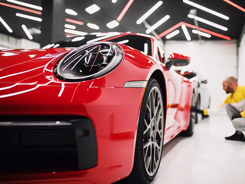 Applying ceramic coating as part of new car protection